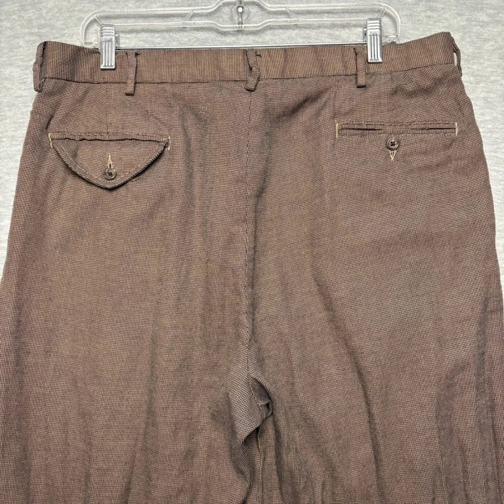 Polo Ralph Lauren Tencel Dress Pants Brown Pleated Casual Trousers Men 36x27